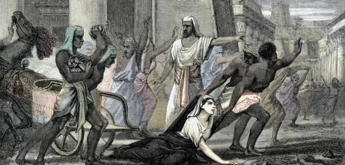 Death of the Greek philosopher Hypatia in Alexandria, unknown artist, public domain